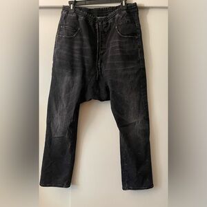R13 drop crotch jeans